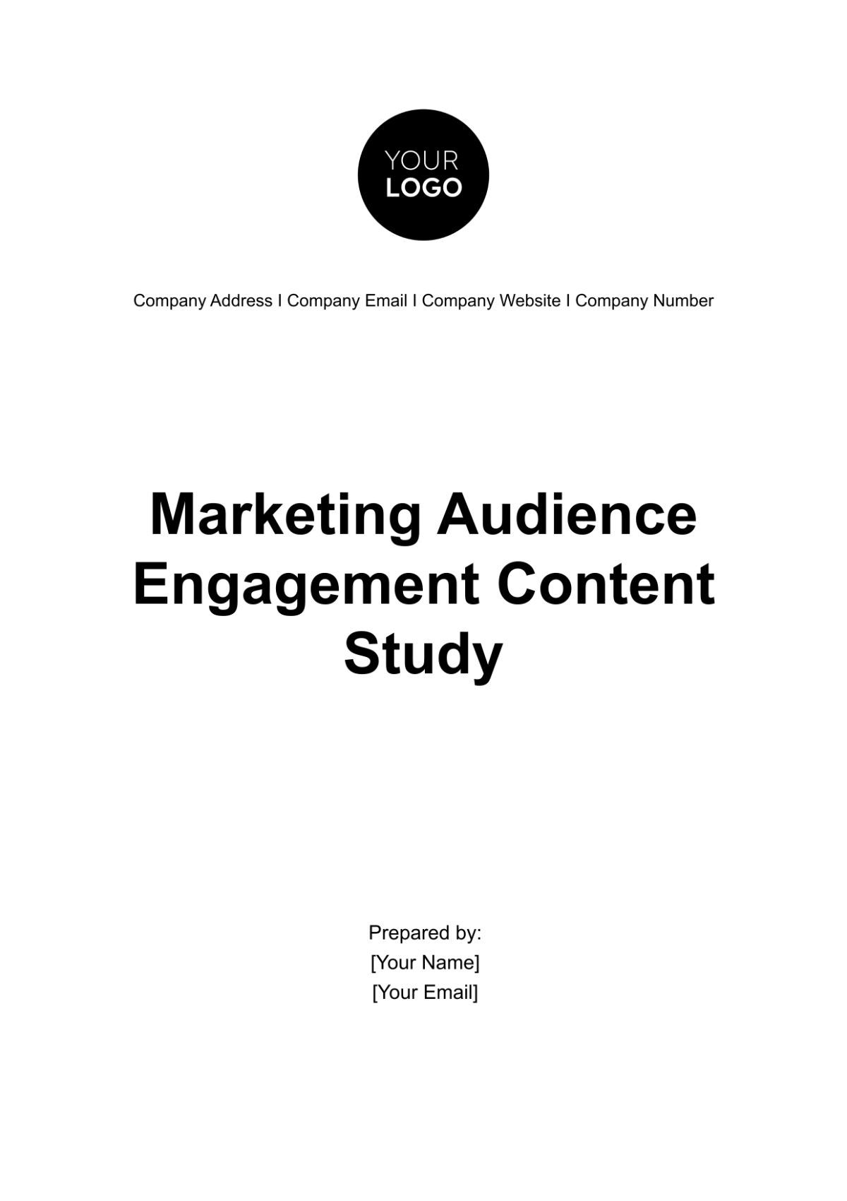 Free Marketing Audience Engagement Content Study Template