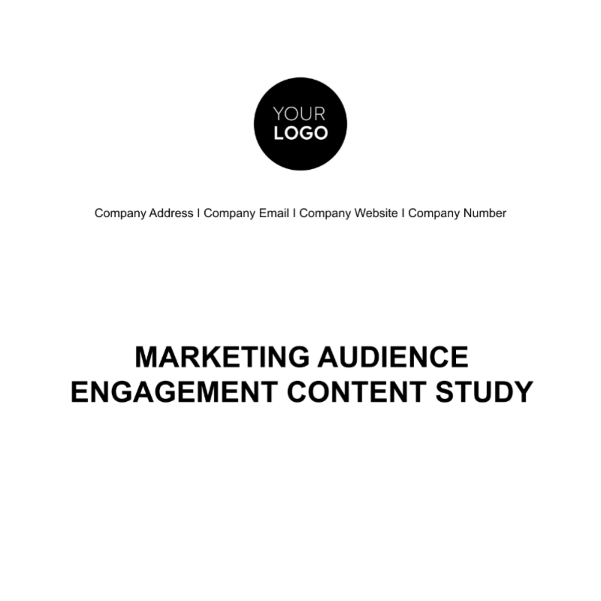 Marketing Audience Engagement Content Study Template