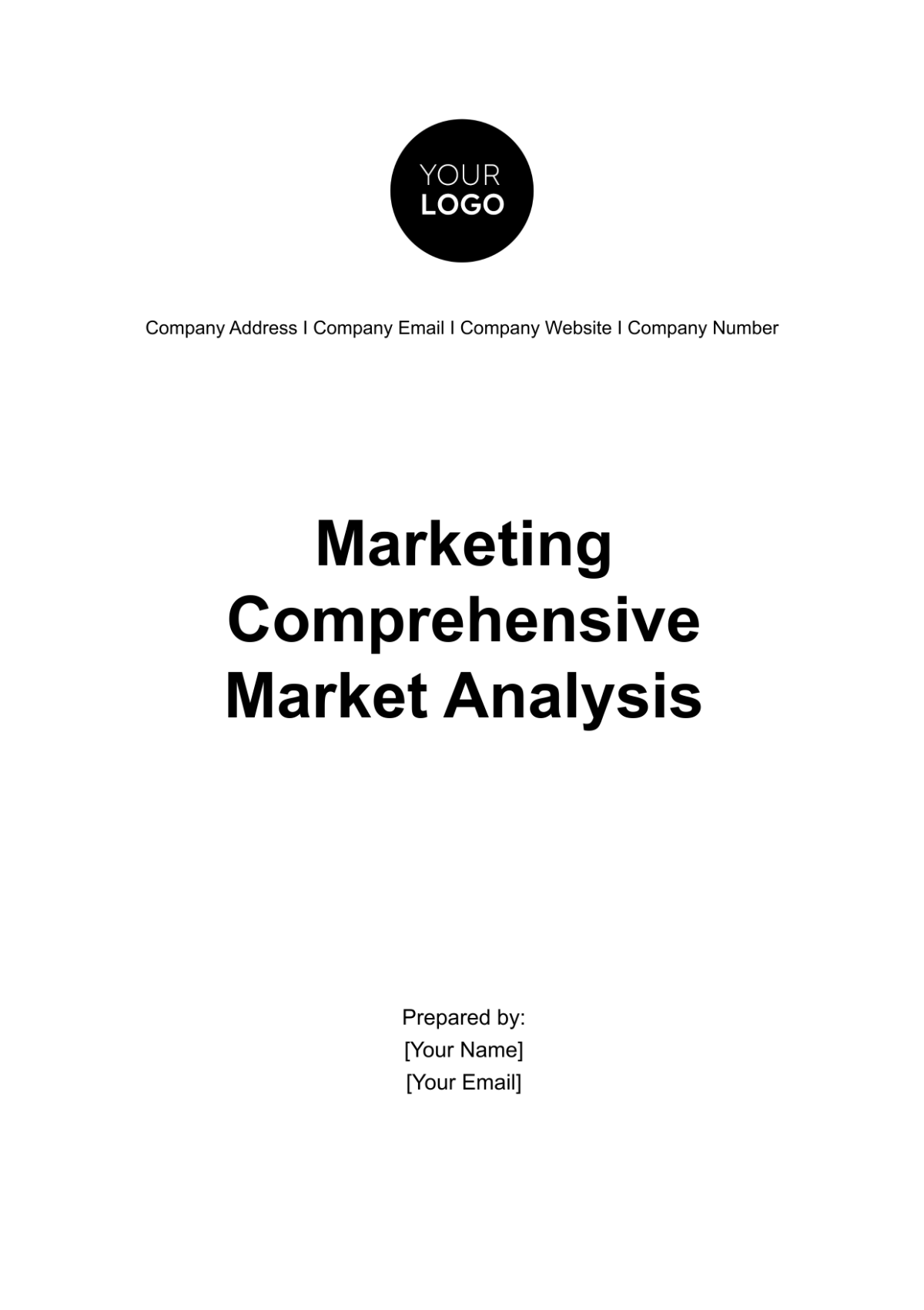 Free Marketing Comprehensive Market Analysis Template