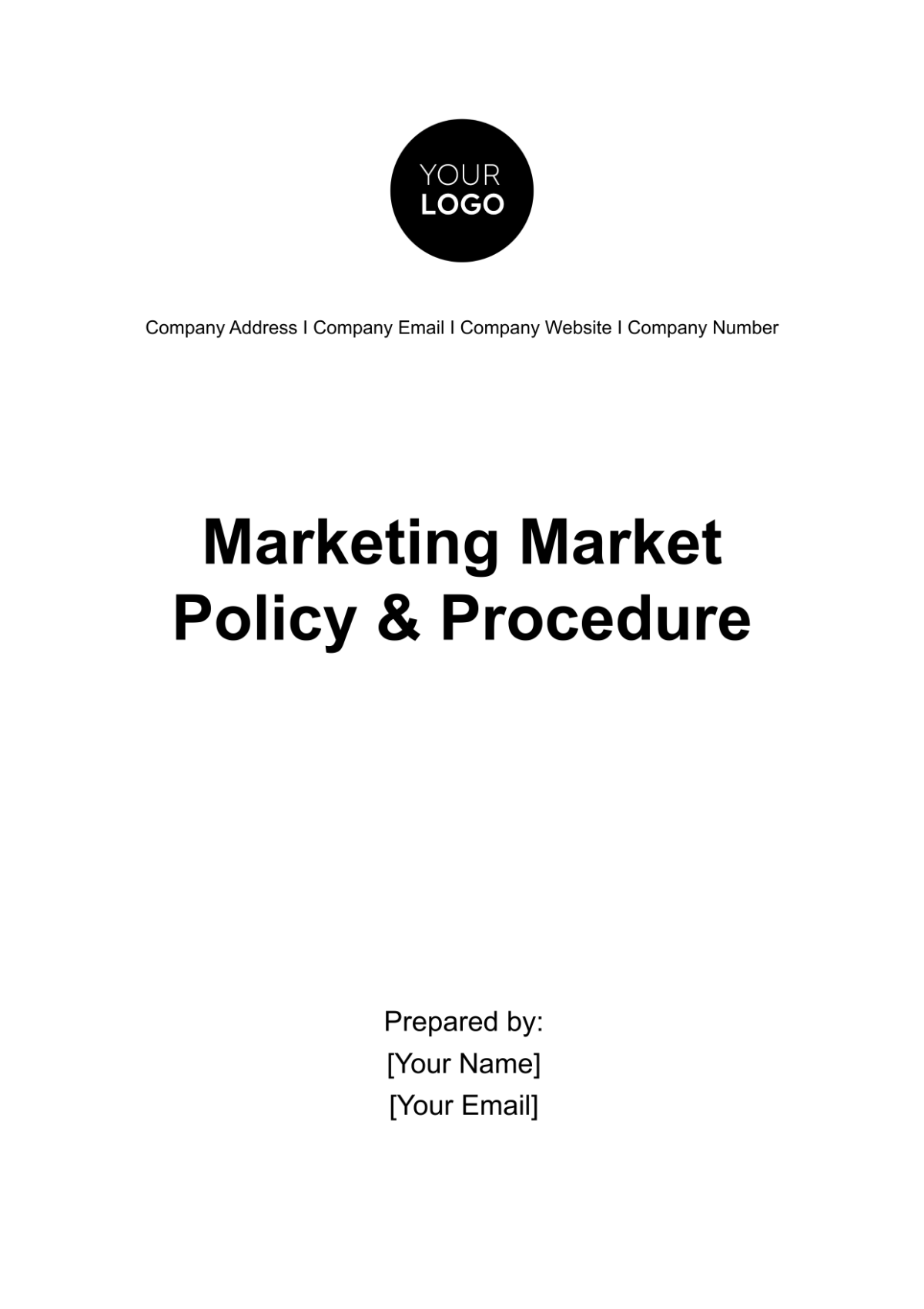 Free Marketing Market Policy & Procedure Template