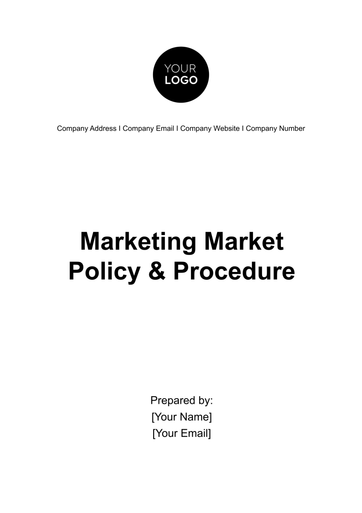 Marketing Market Policy & Procedure Template - Edit Online & Download