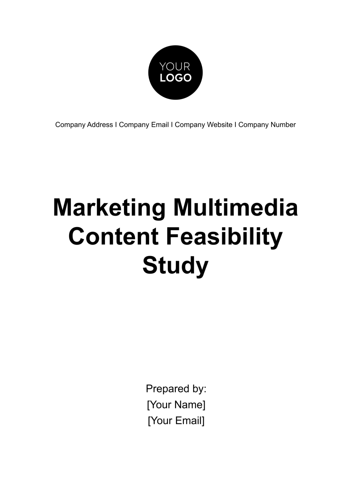 Free Marketing Multimedia Content Feasibility Study Template