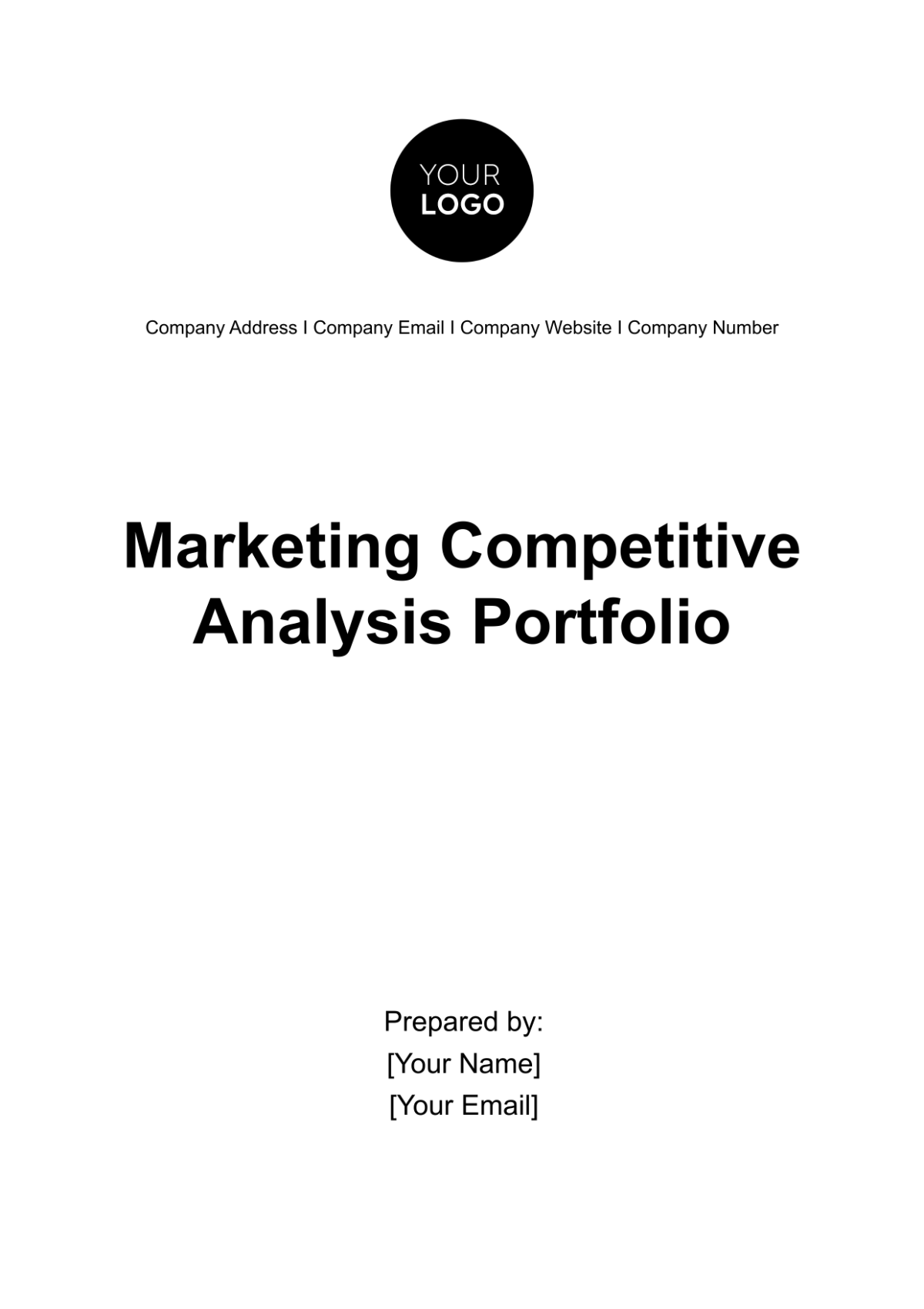 Free Marketing Competitive Analysis Portfolio Template