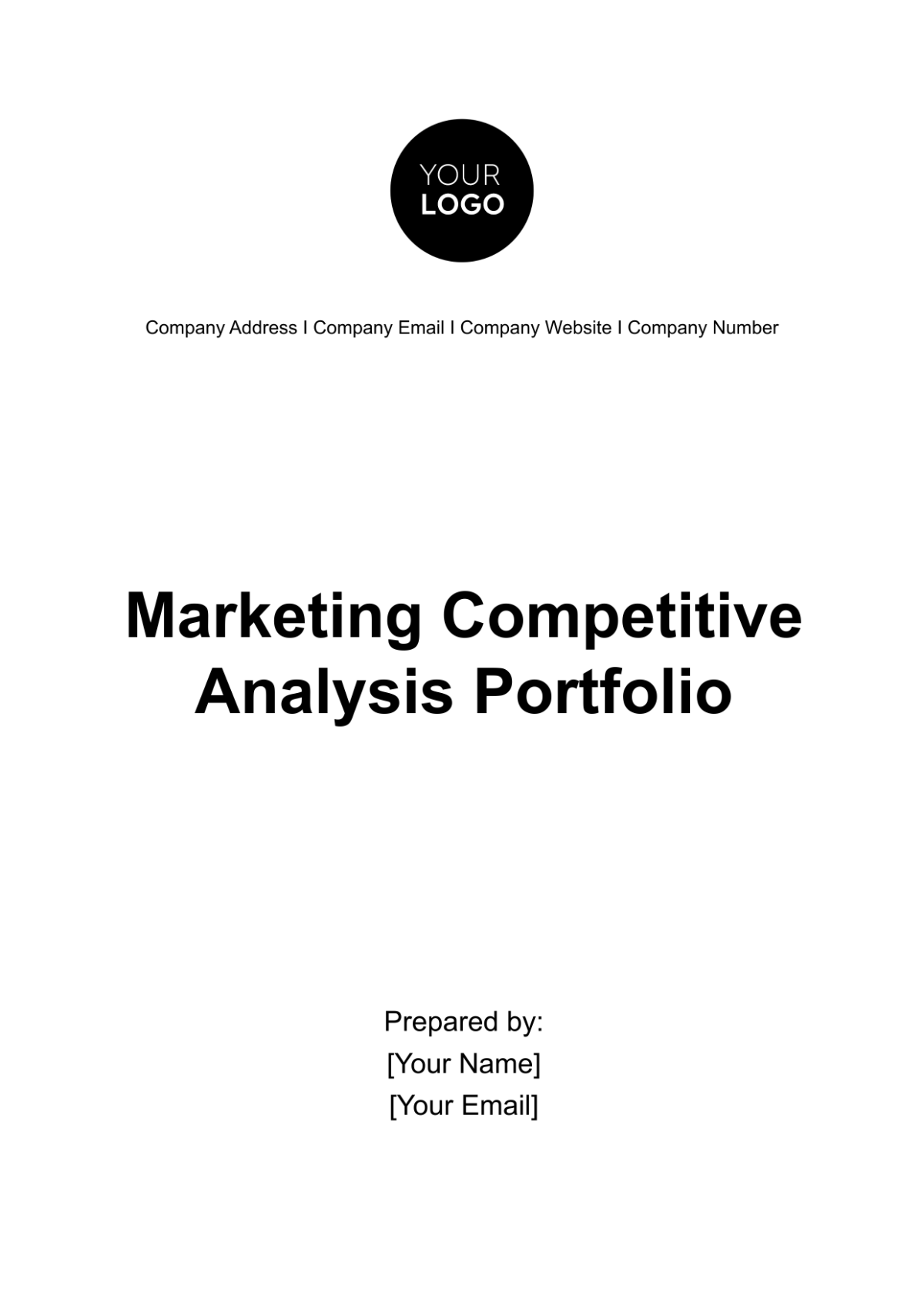 Marketing Competitive Analysis Portfolio Template - Edit Online & Download