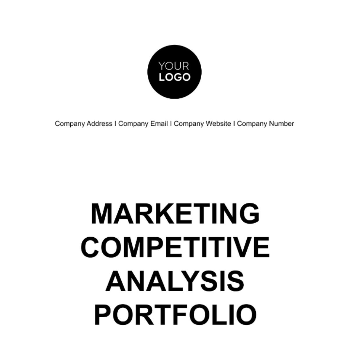 Marketing Competitive Analysis Portfolio Template