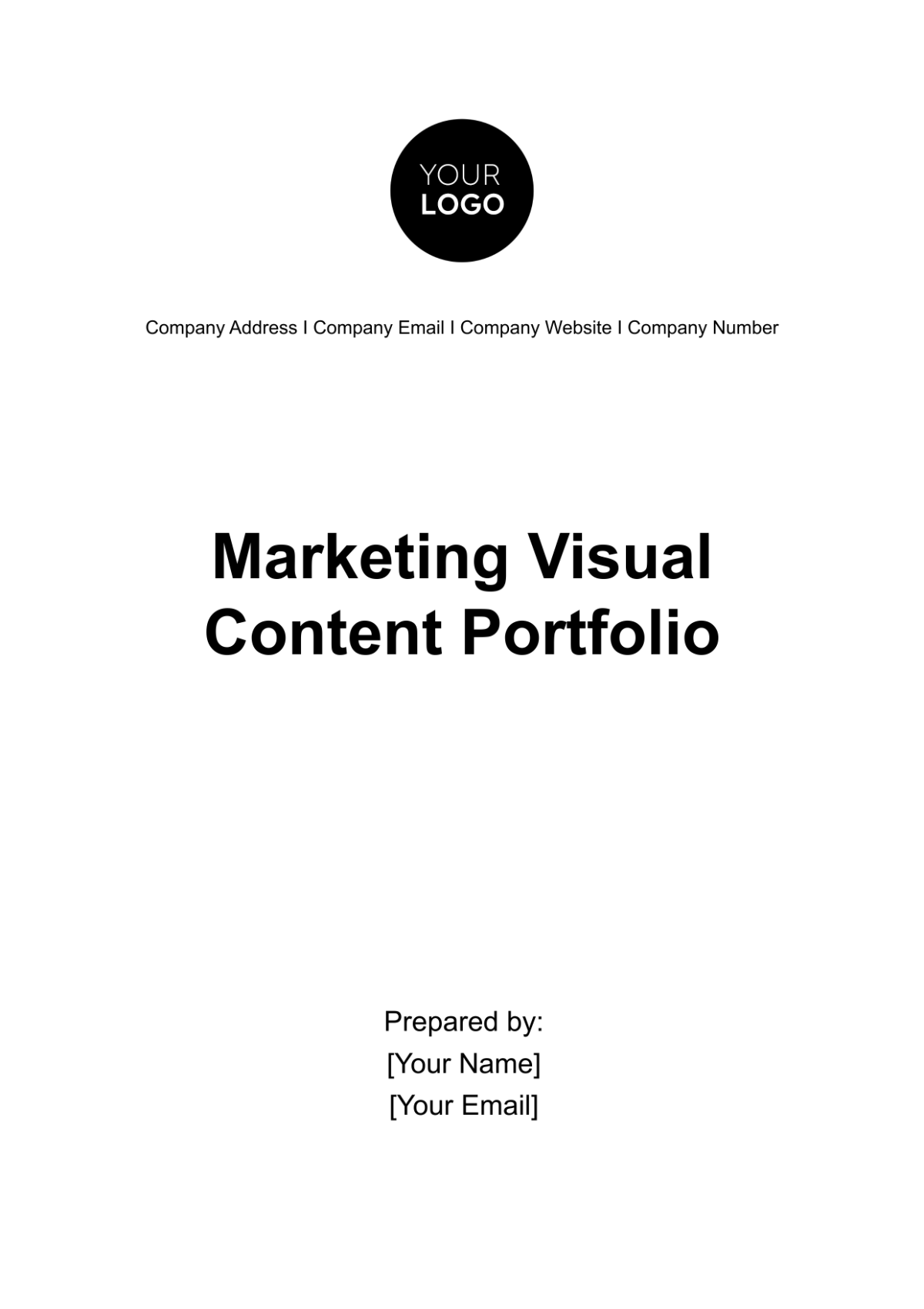 Free Marketing Visual Content Portfolio Template