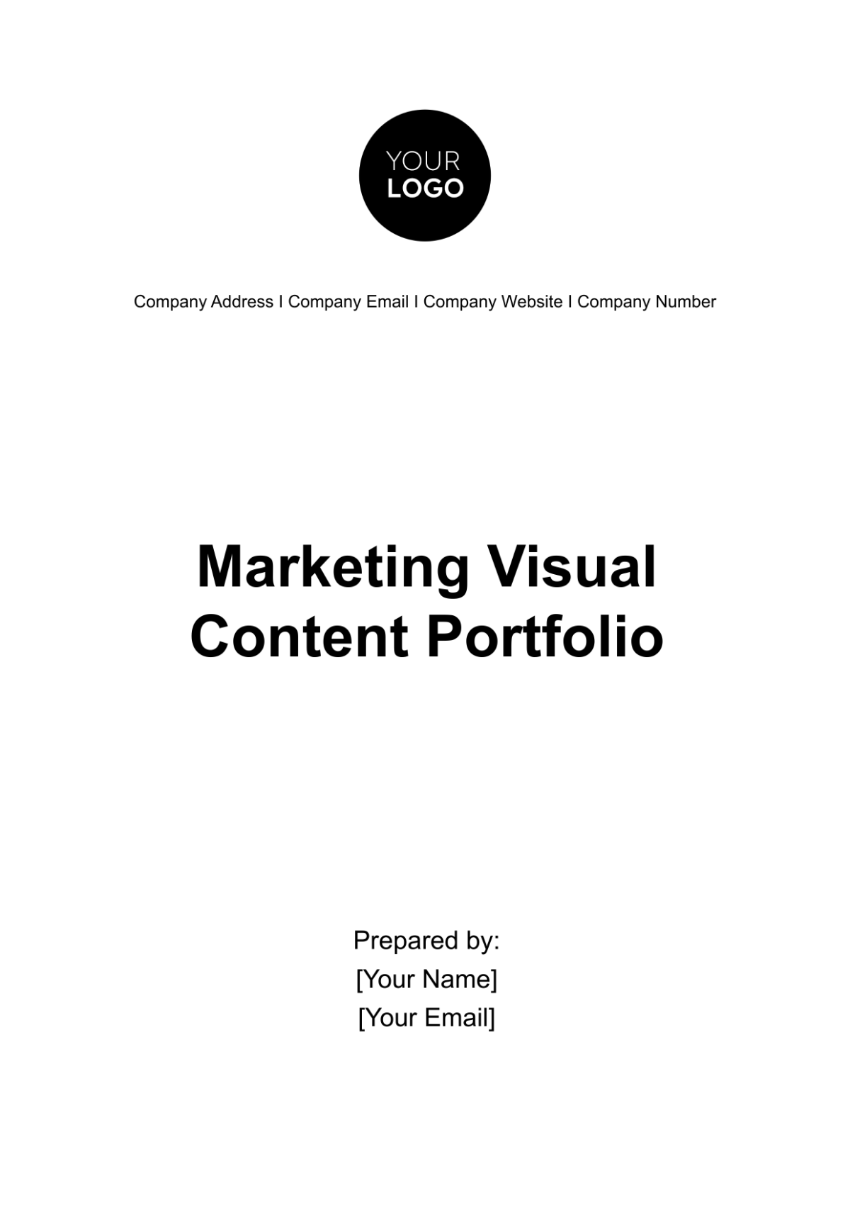 Marketing Visual Content Portfolio Template - Edit Online & Download