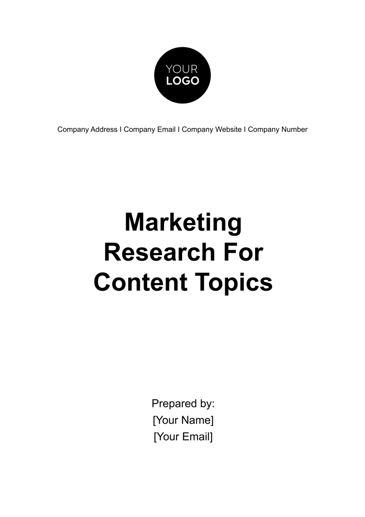 Free Marketing Research for Content Topics Template