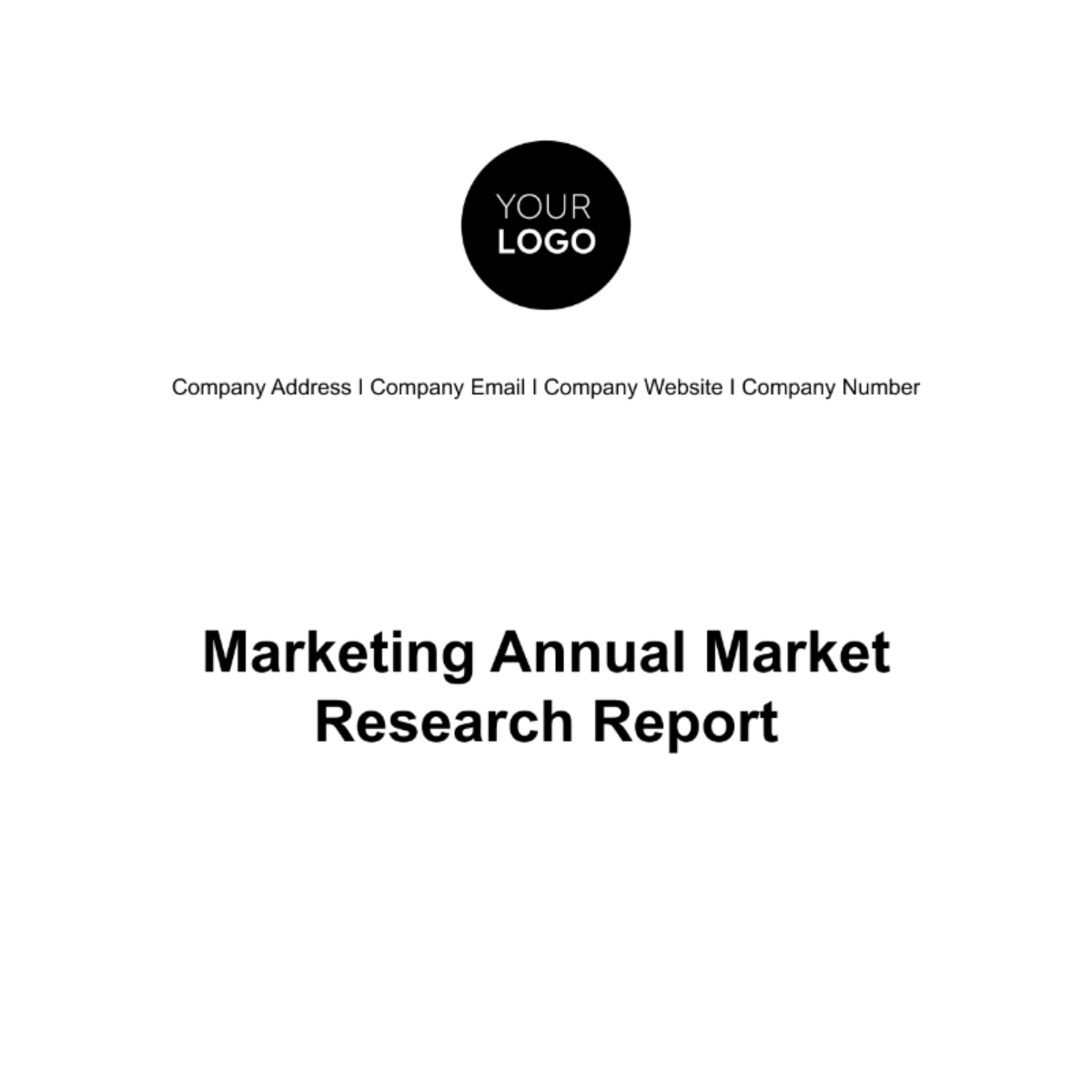 Marketing Annual Market Research Report Template