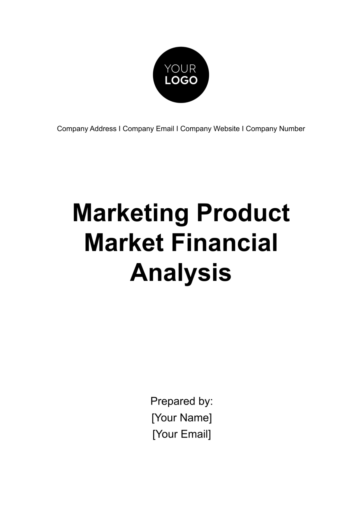Free Marketing Product-Market Financial Analysis Template