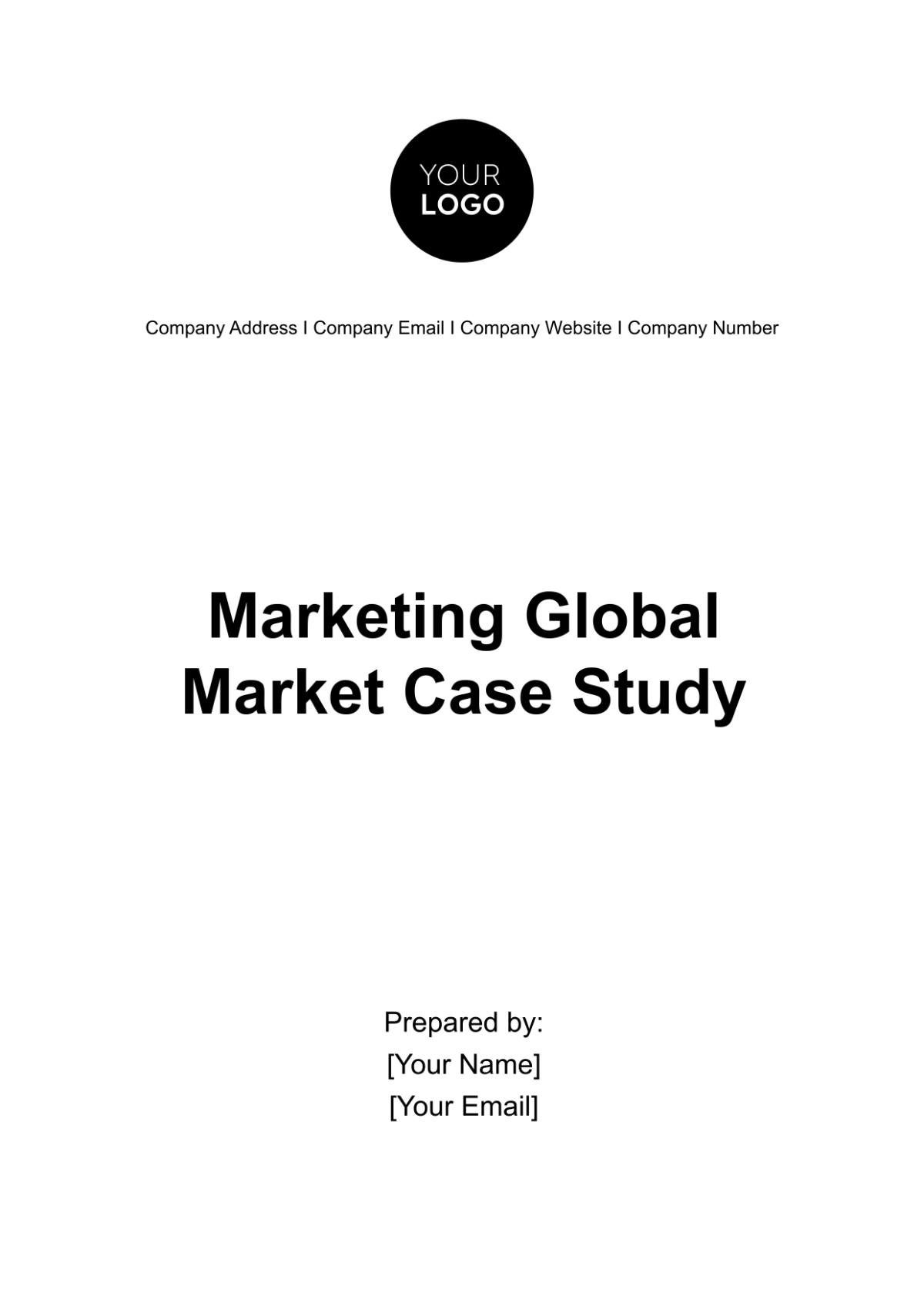 Marketing Global Market Case Study Template - Edit Online & Download