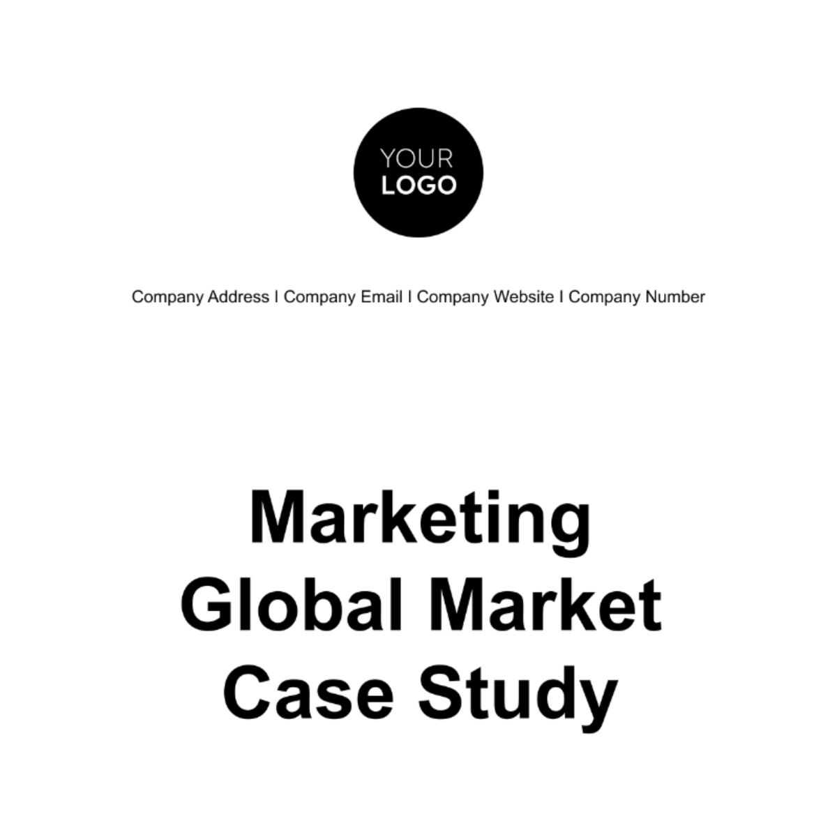 Marketing Global Market Case Study Template