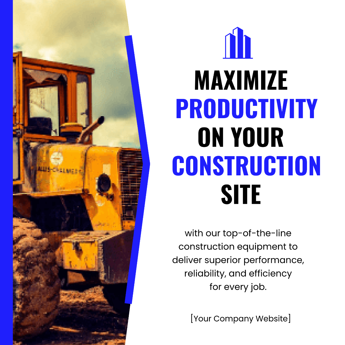 Construction Equipment Facebook Ad