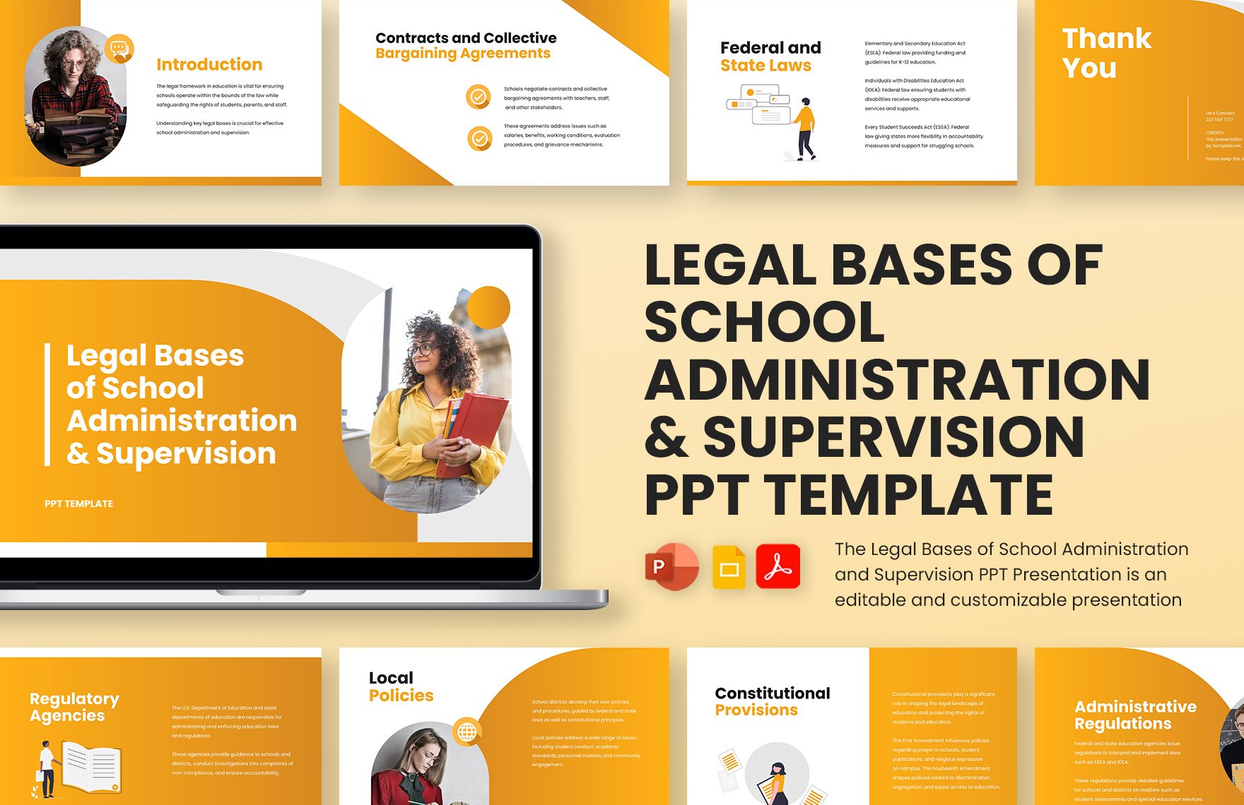Legal Bases of School Administration and Supervision PPT Template