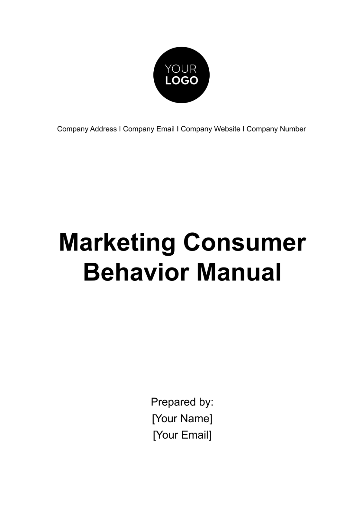 Marketing Consumer Behavior Manual Template - Edit Online & Download