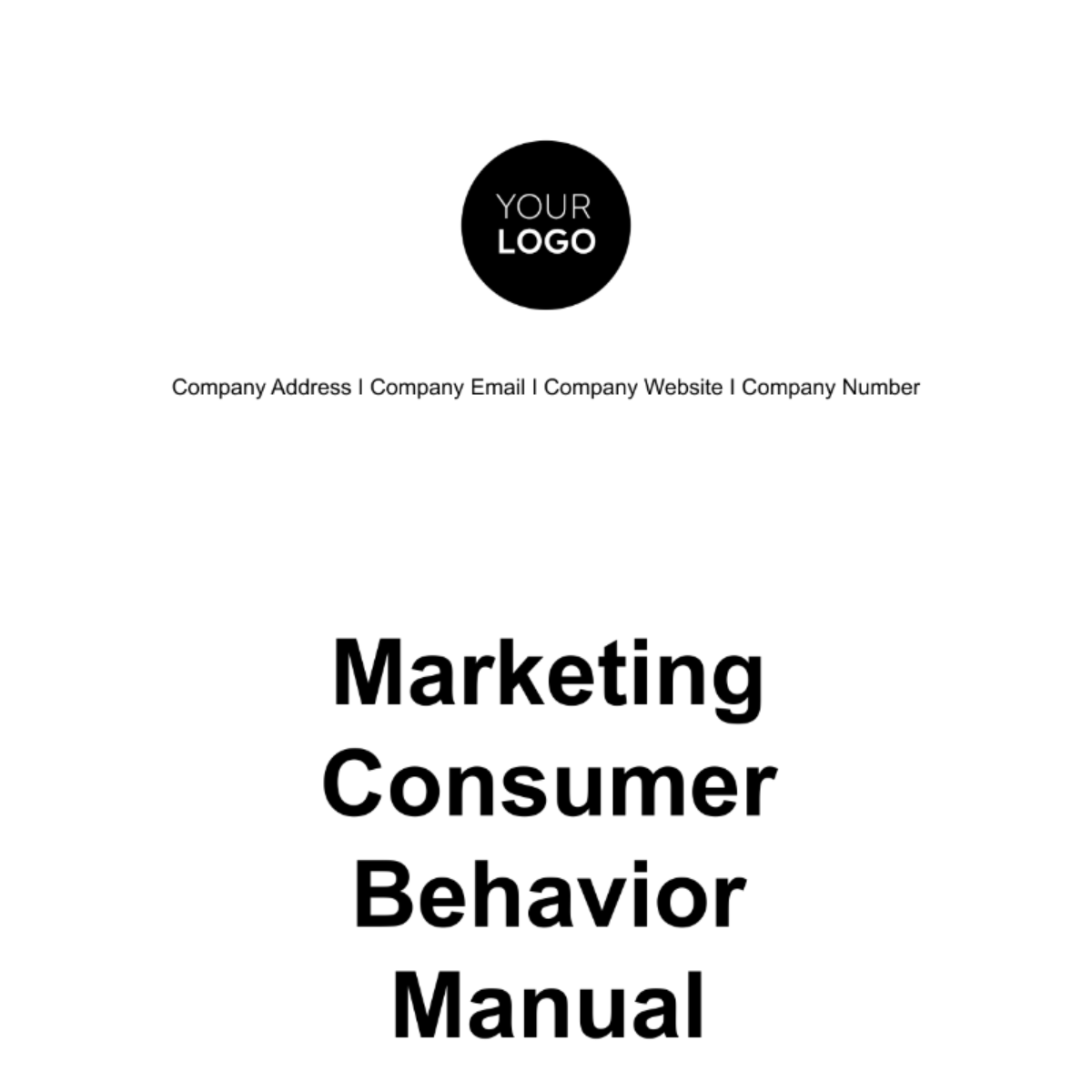 Marketing Consumer Behavior Manual Template