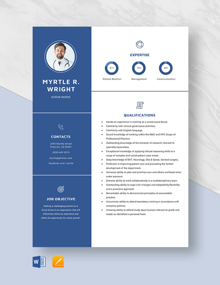 Free Scrub Technician Resume - Download in Word, Apple Pages | Template.net