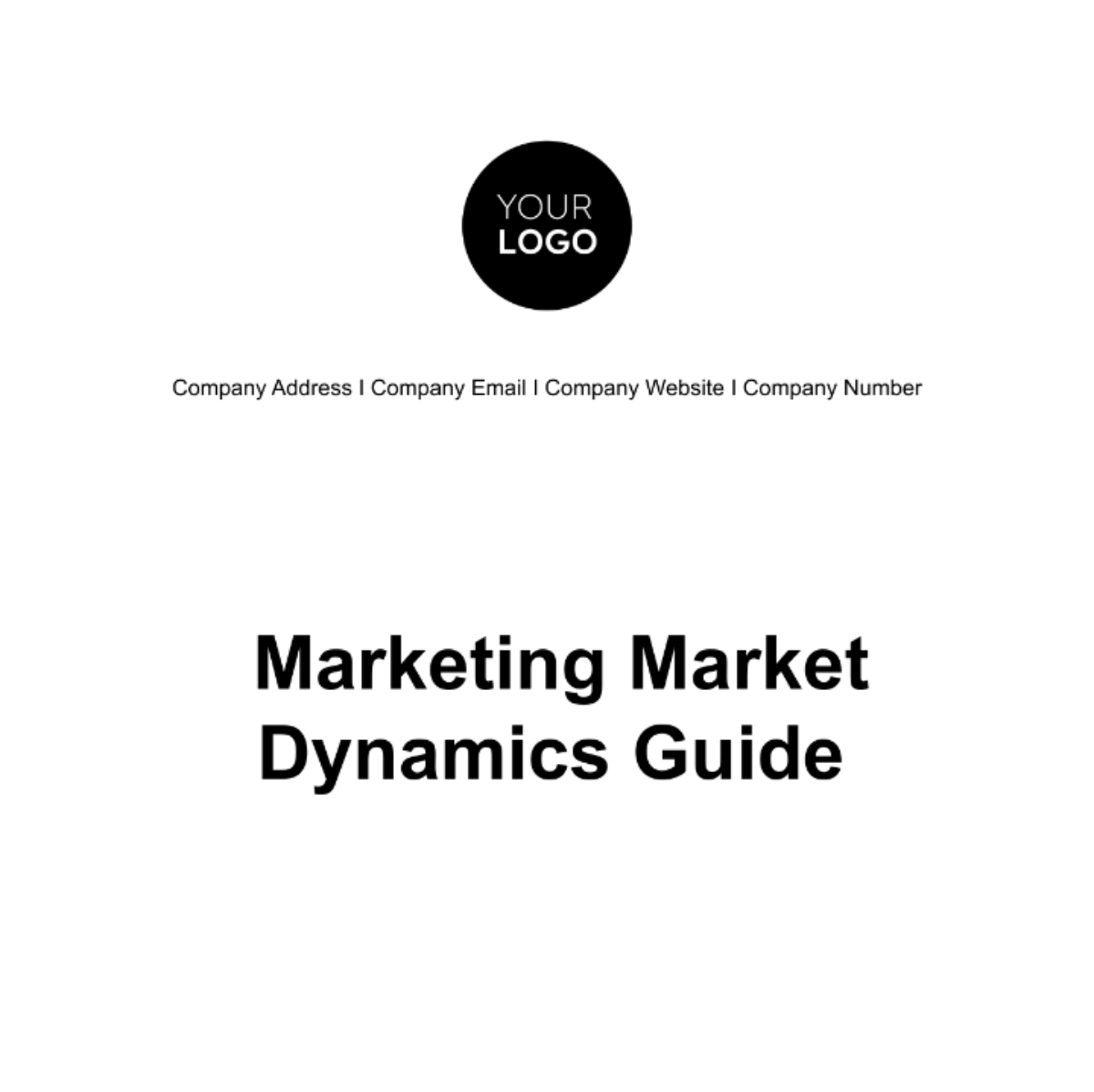 Marketing Market Dynamics Guide Template