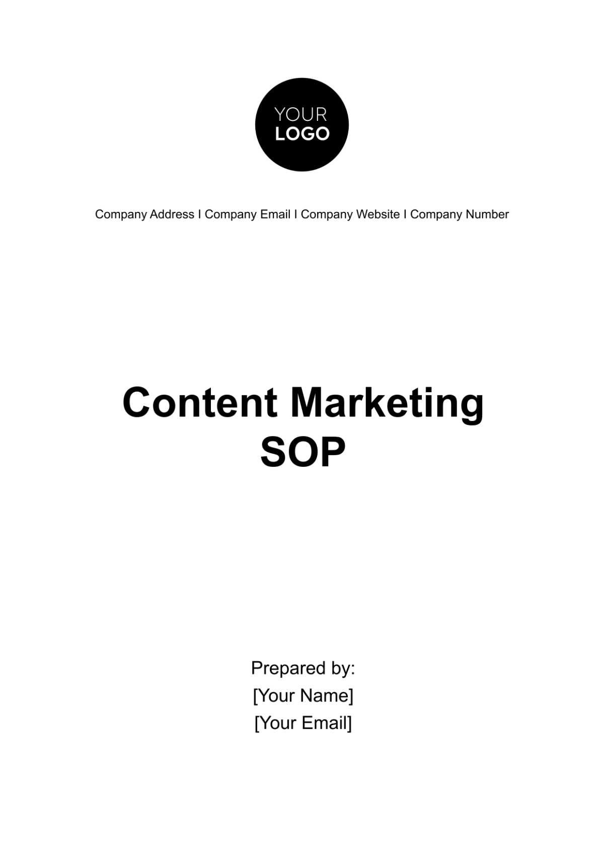 Content Marketing SOP Template - Edit Online & Download