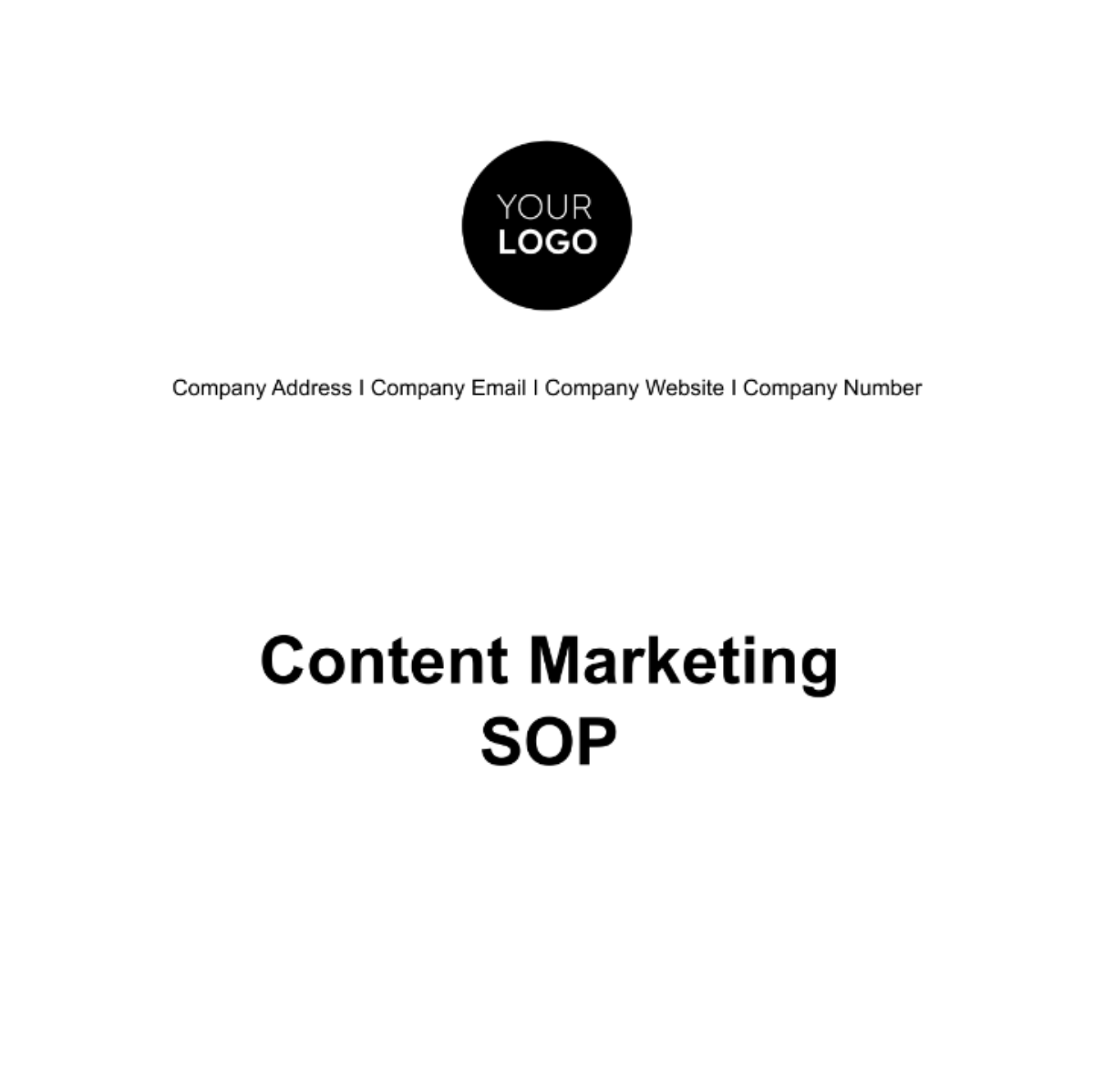 Content Marketing SOP Template