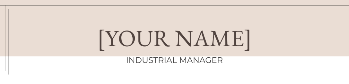 Industrial Cover Letter Header