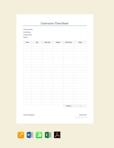 Free-Sample-Contractor-Timesheet-Template