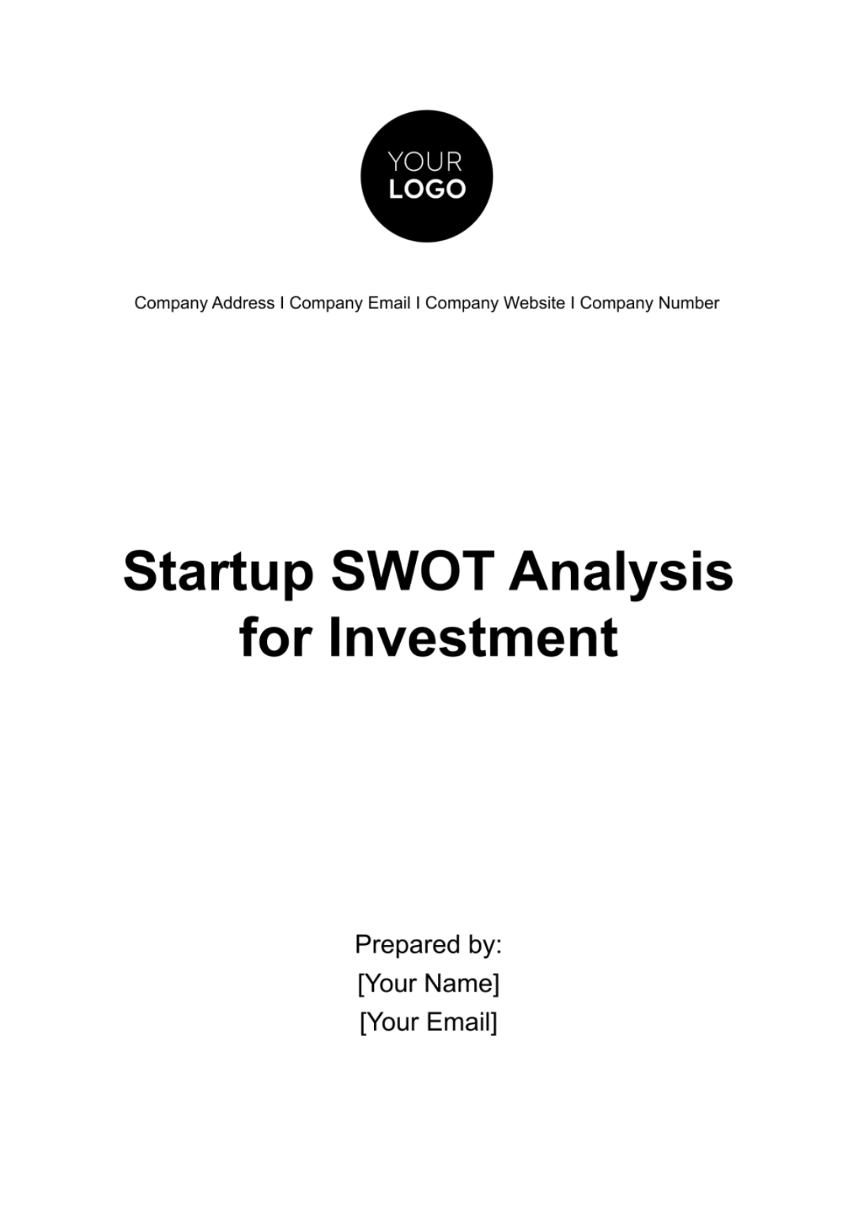 Startup SWOT Analysis for Investment Template - Edit Online & Download