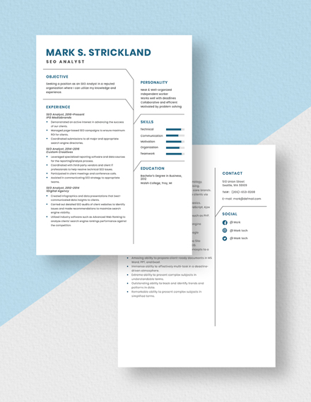 SEO Analyst Resume Download