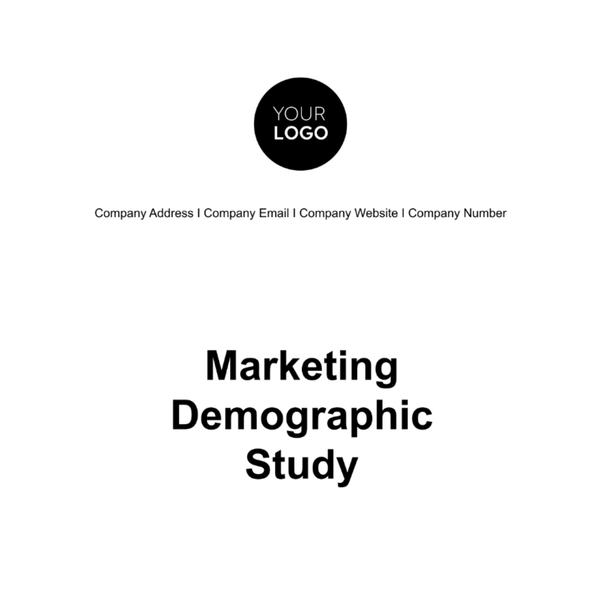 Marketing Demographic Study Template