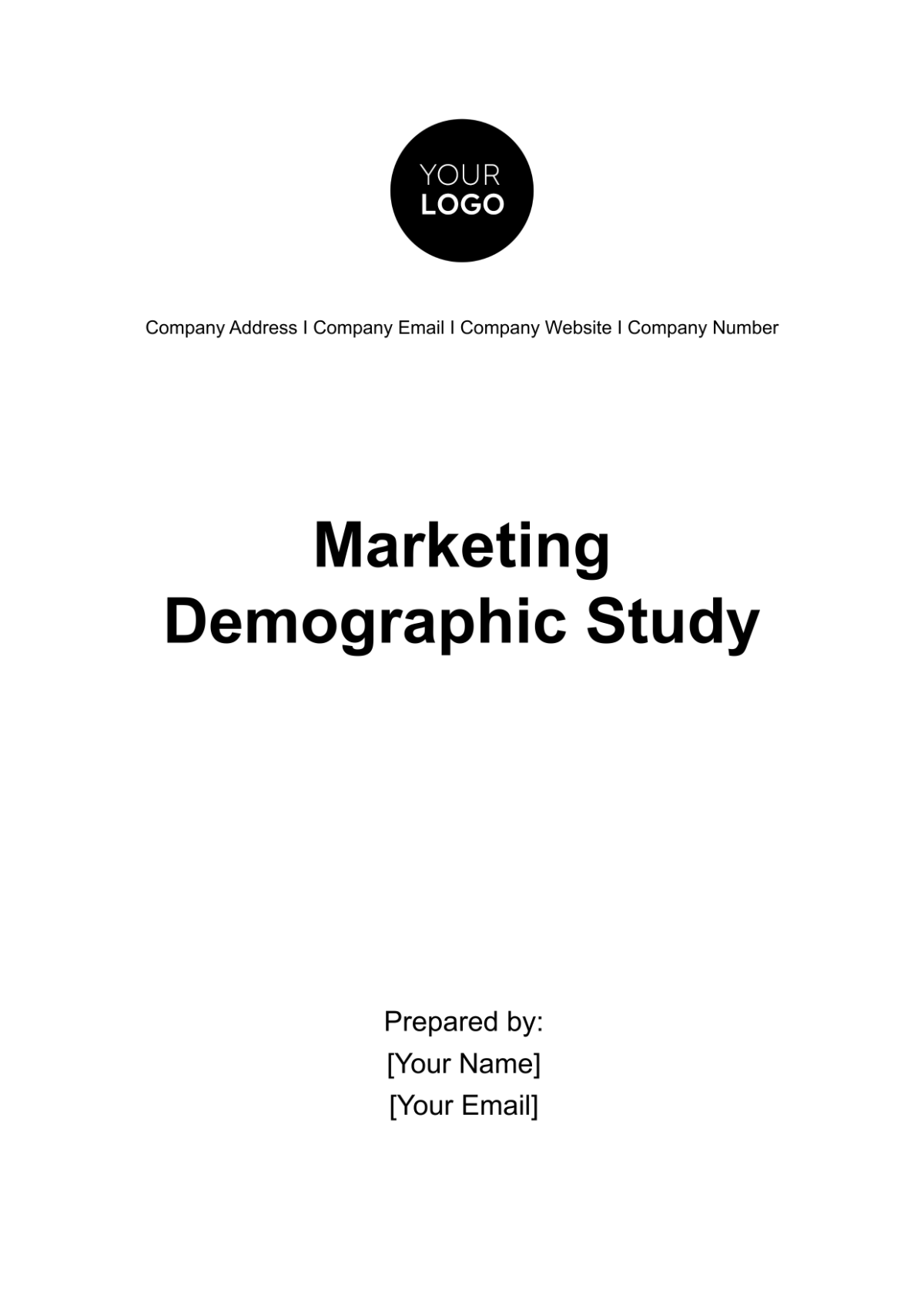 Free Marketing Demographic Study Template