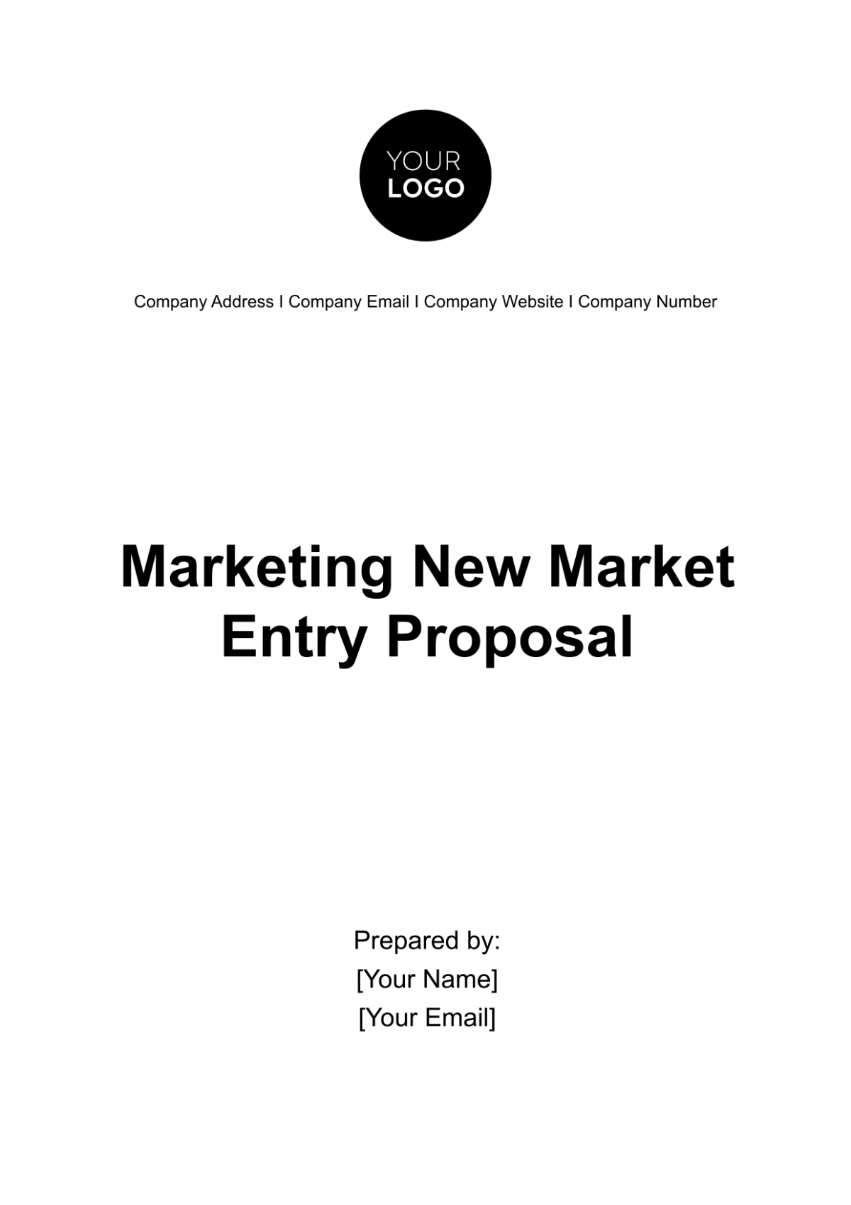 Marketing New Market Entry Proposal Template - Edit Online & Download