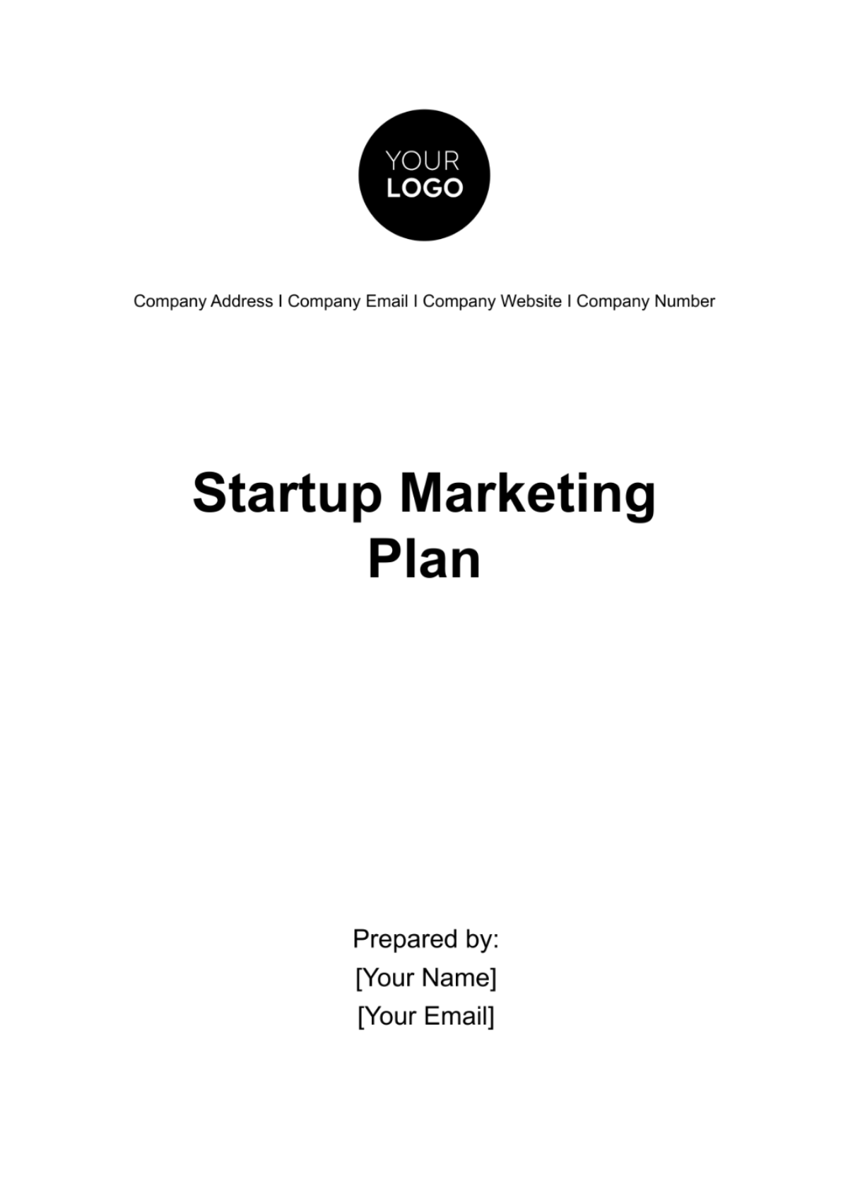Free Startup Marketing Plan Template