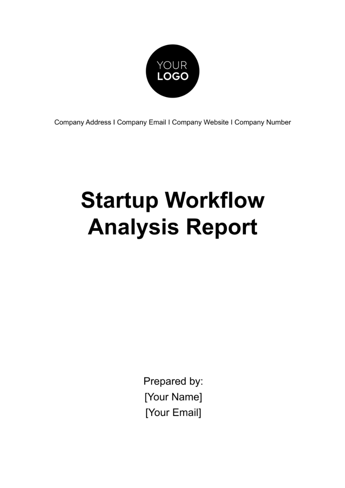 Free Startup Workflow Analysis Report Template