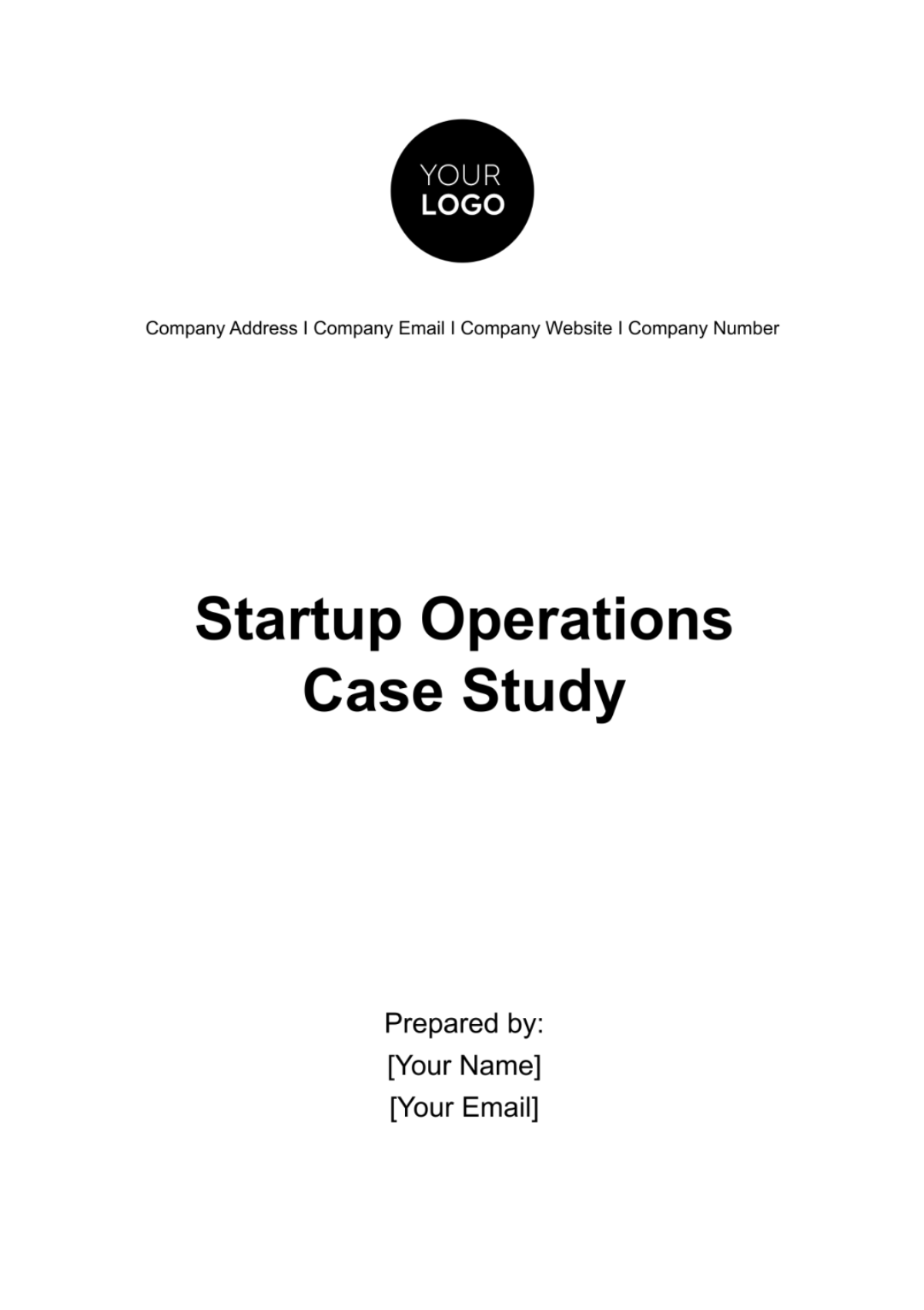 Startup Operations Case Study Template