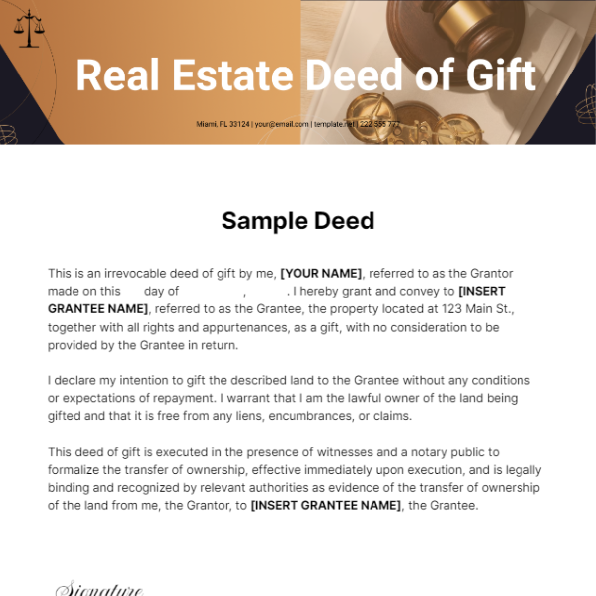 Sample Deed Template - Edit Online & Download