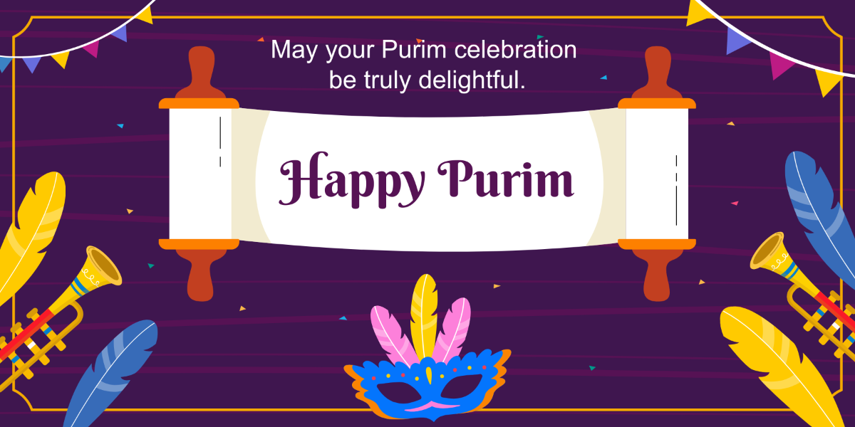 Free  Purim X Post Template