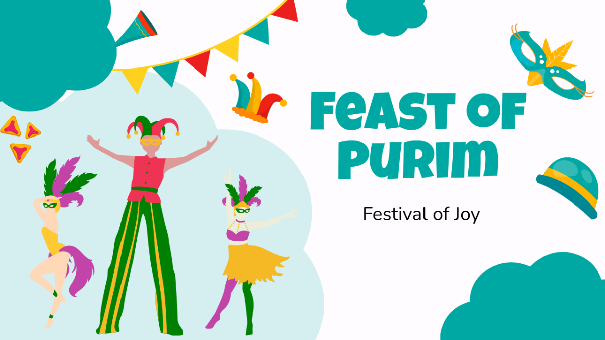 Free Purim Youtube Thumbnail Template to Edit Online