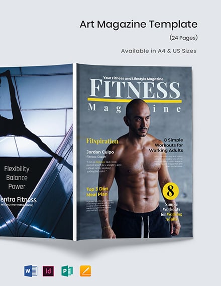 fitness magazine template 1