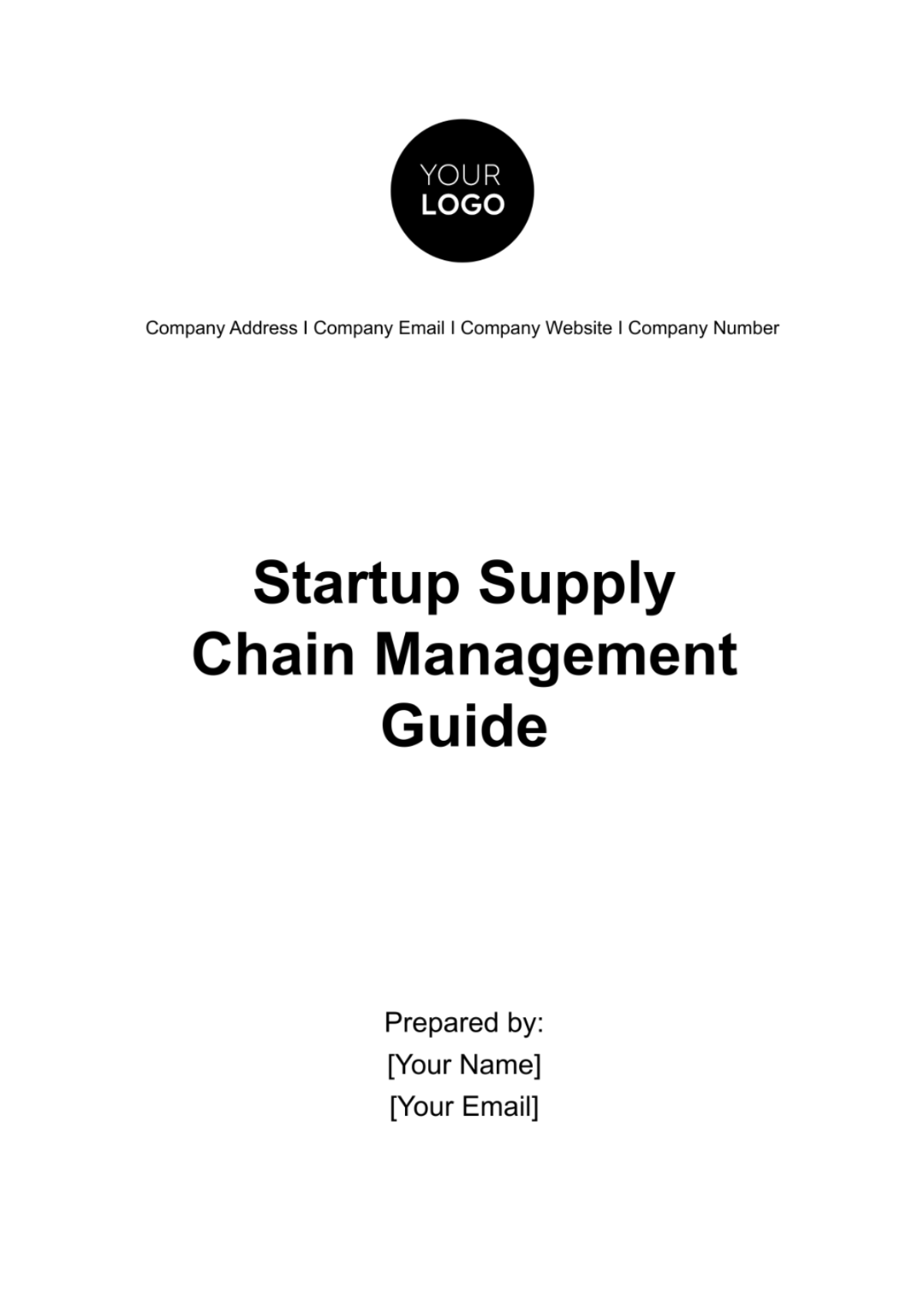 Startup Supply Chain Management Guide Template