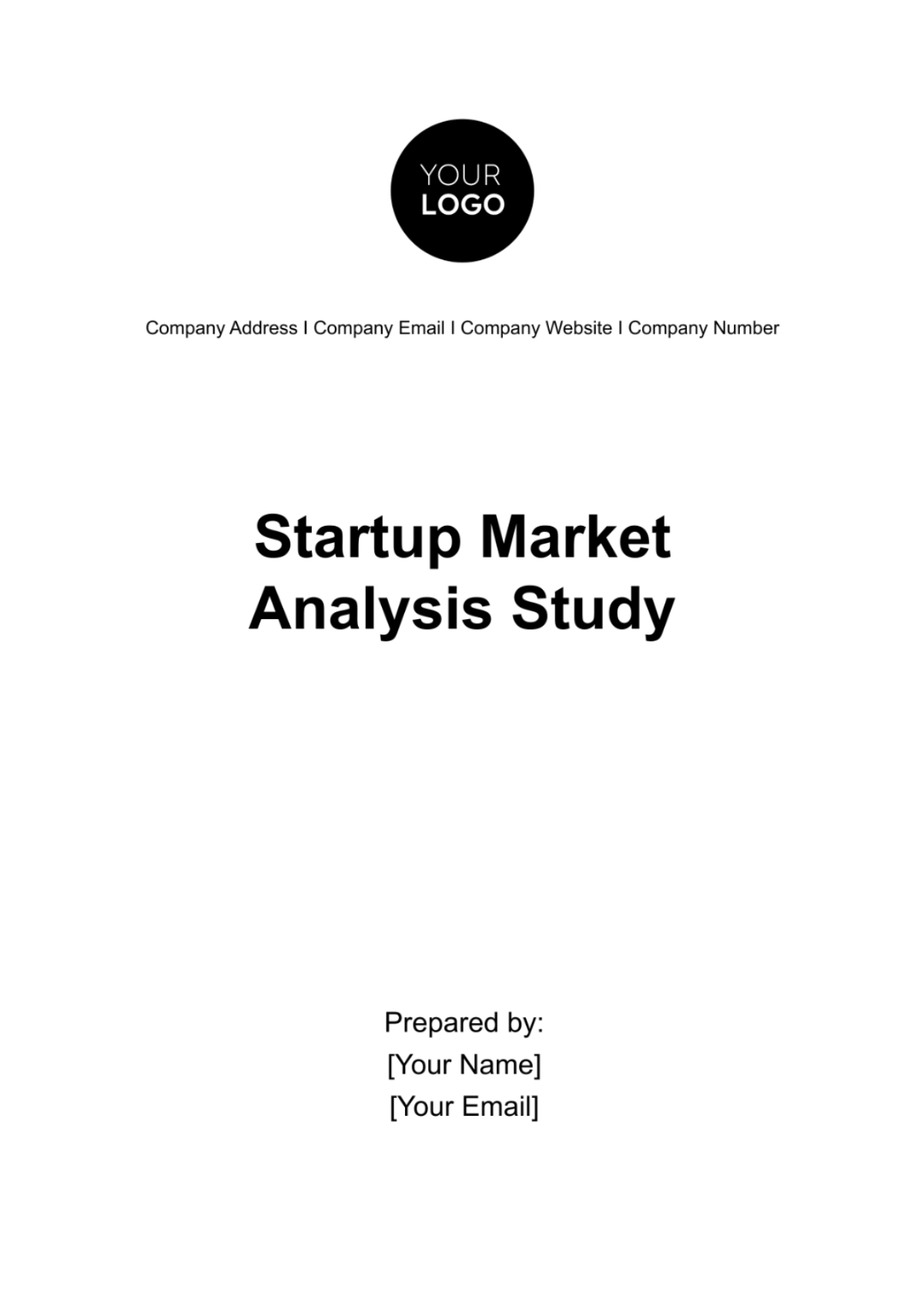 Startup Market Analysis Study Template