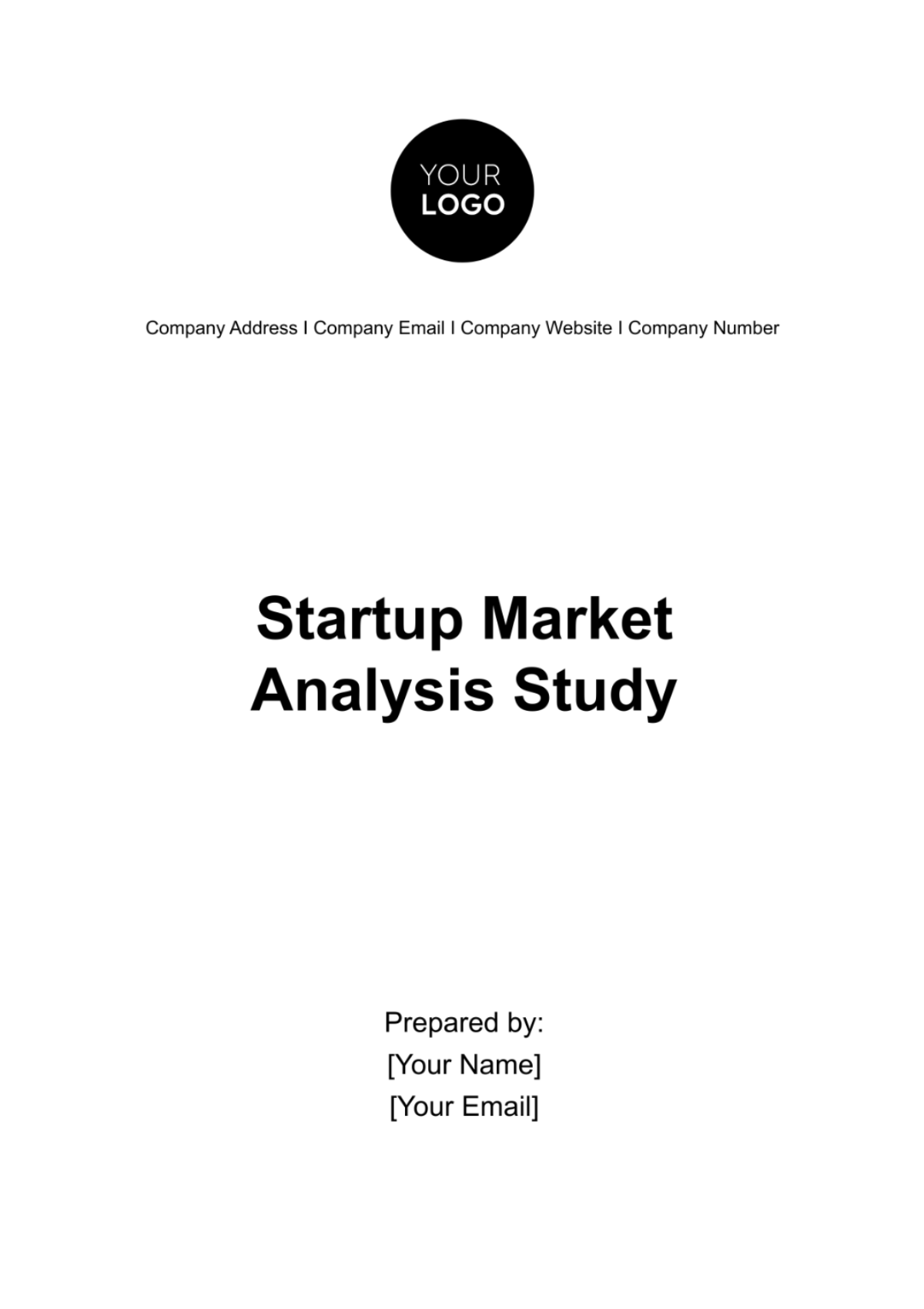 Startup Market Analysis Study Template