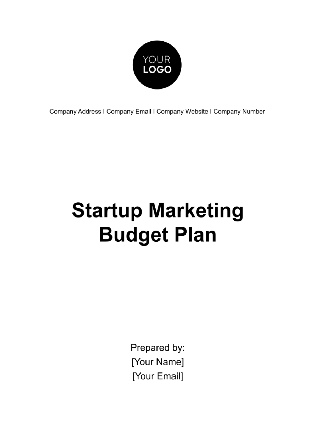 Startup Marketing Budget Plan Template - Edit Online & Download