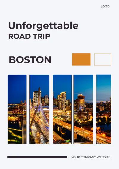 Free Boston Road Trip Itinerary Template to Edit Online