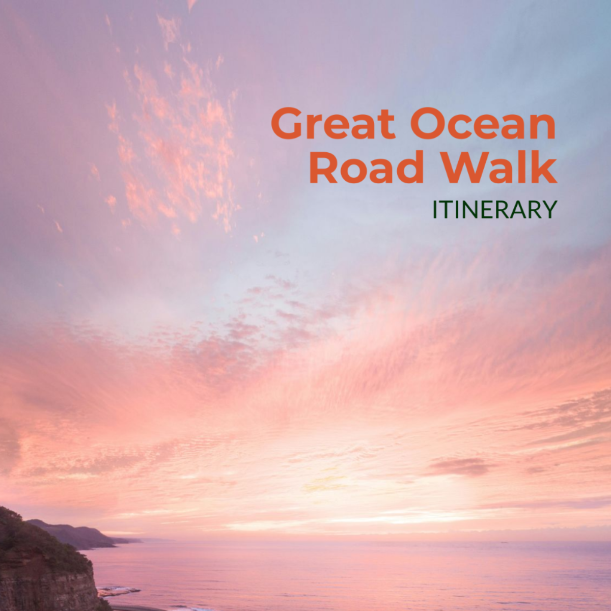 Great Ocean Road Walk Itinerary Template - Edit Online & Download