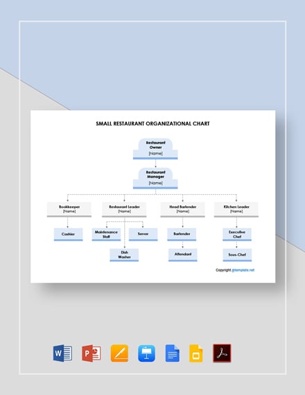 Small Restaurant Organizational Chart 