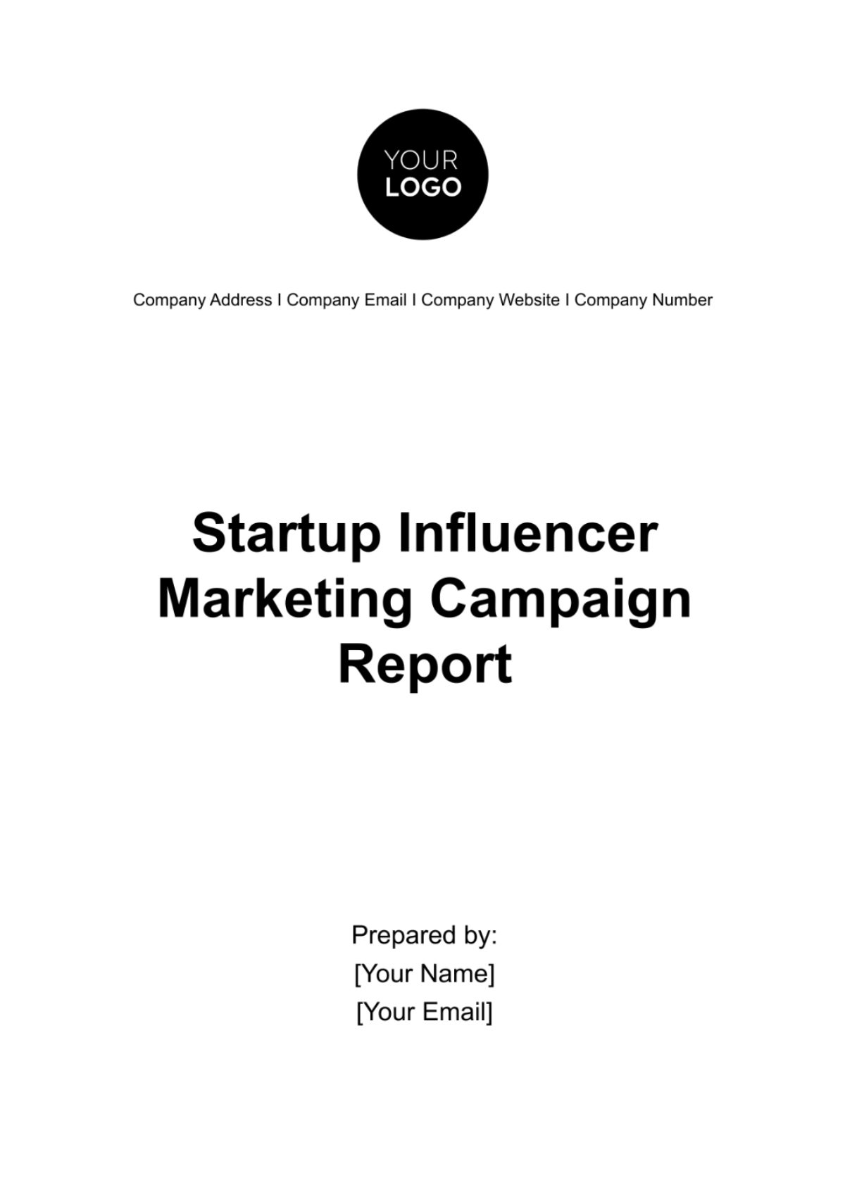 Startup Influencer Marketing Campaign Report Template