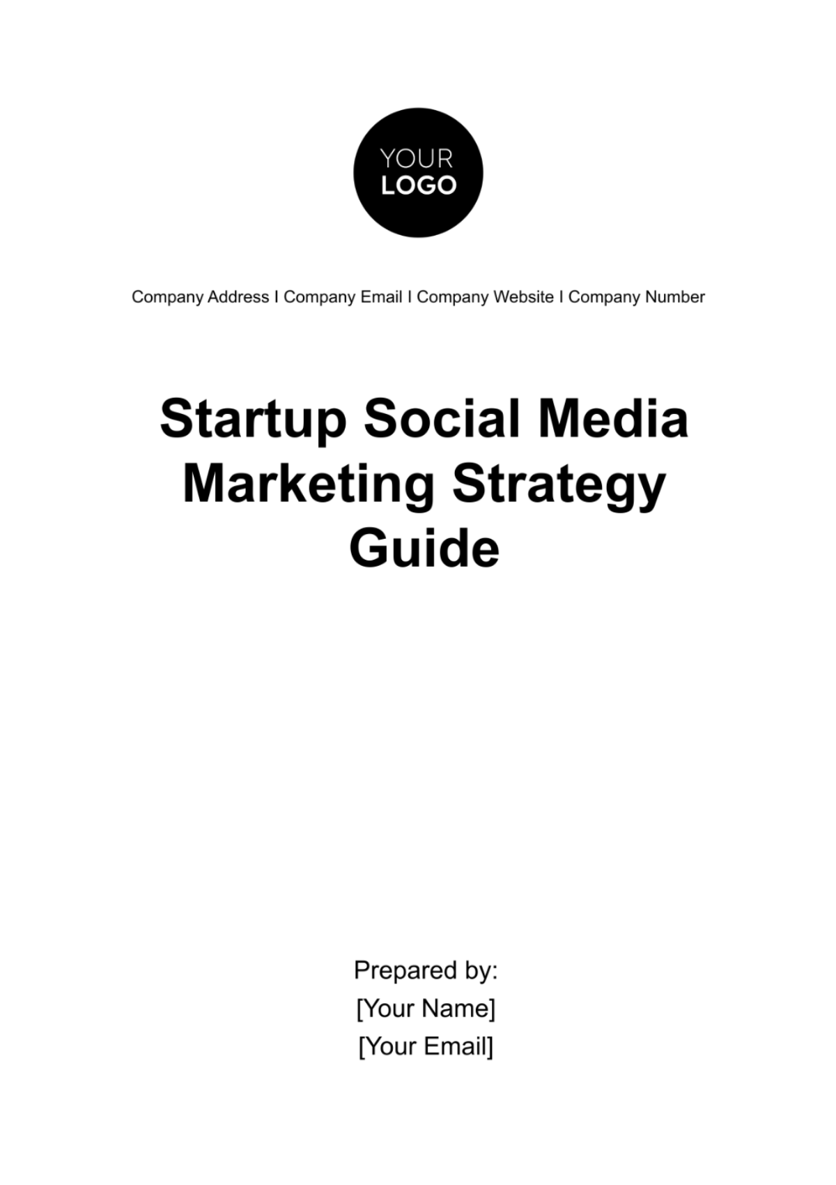Startup Social Media Marketing Strategy Guide Template
