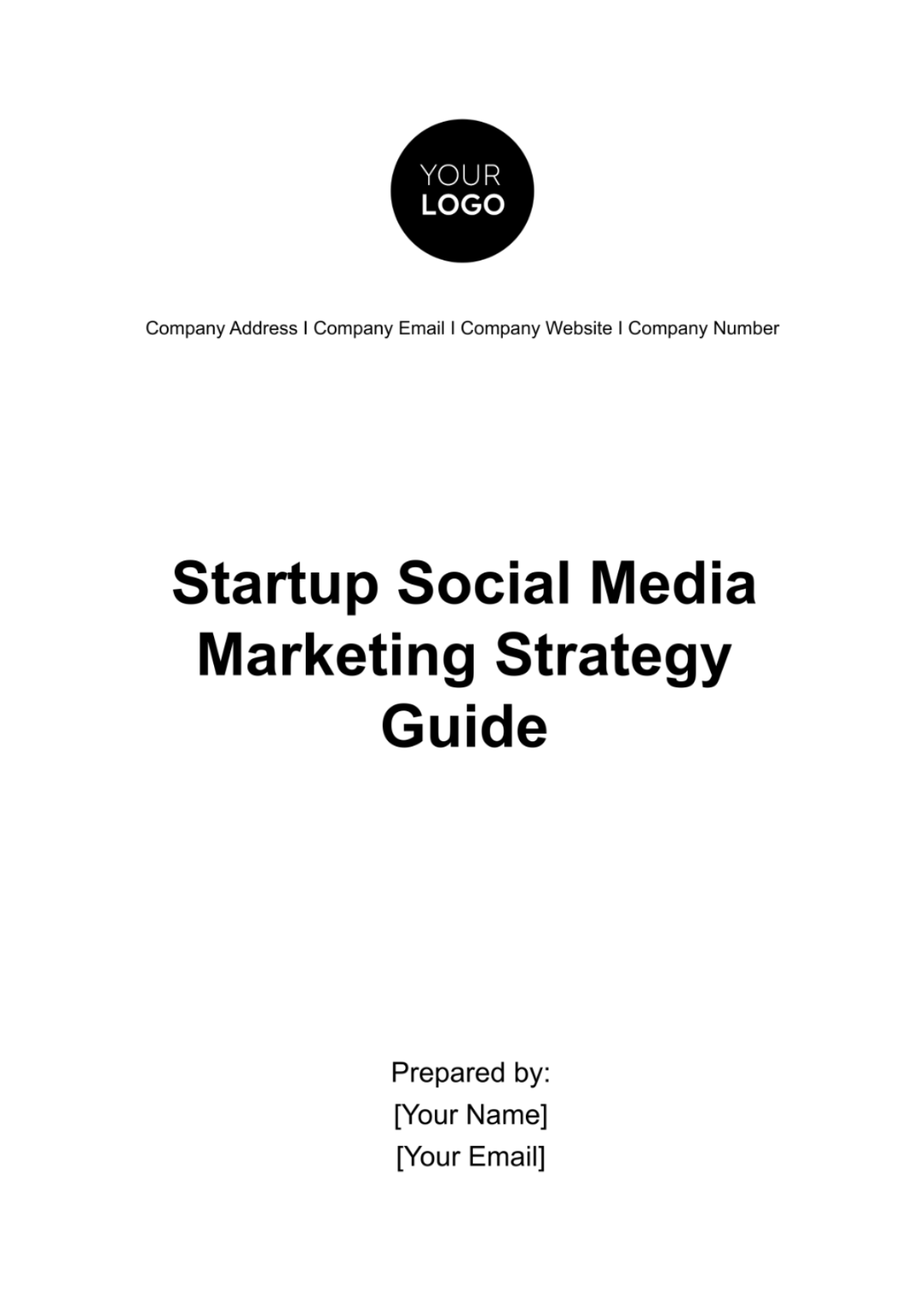 Startup Social Media Marketing Strategy Guide Template