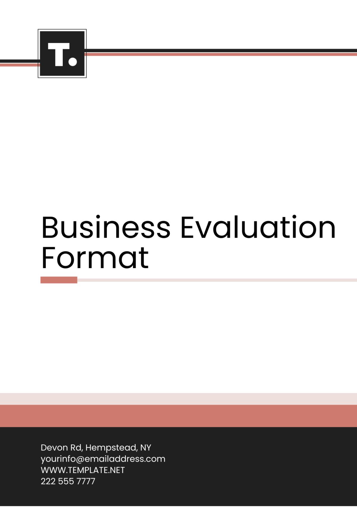 Business Evaluation Format Template