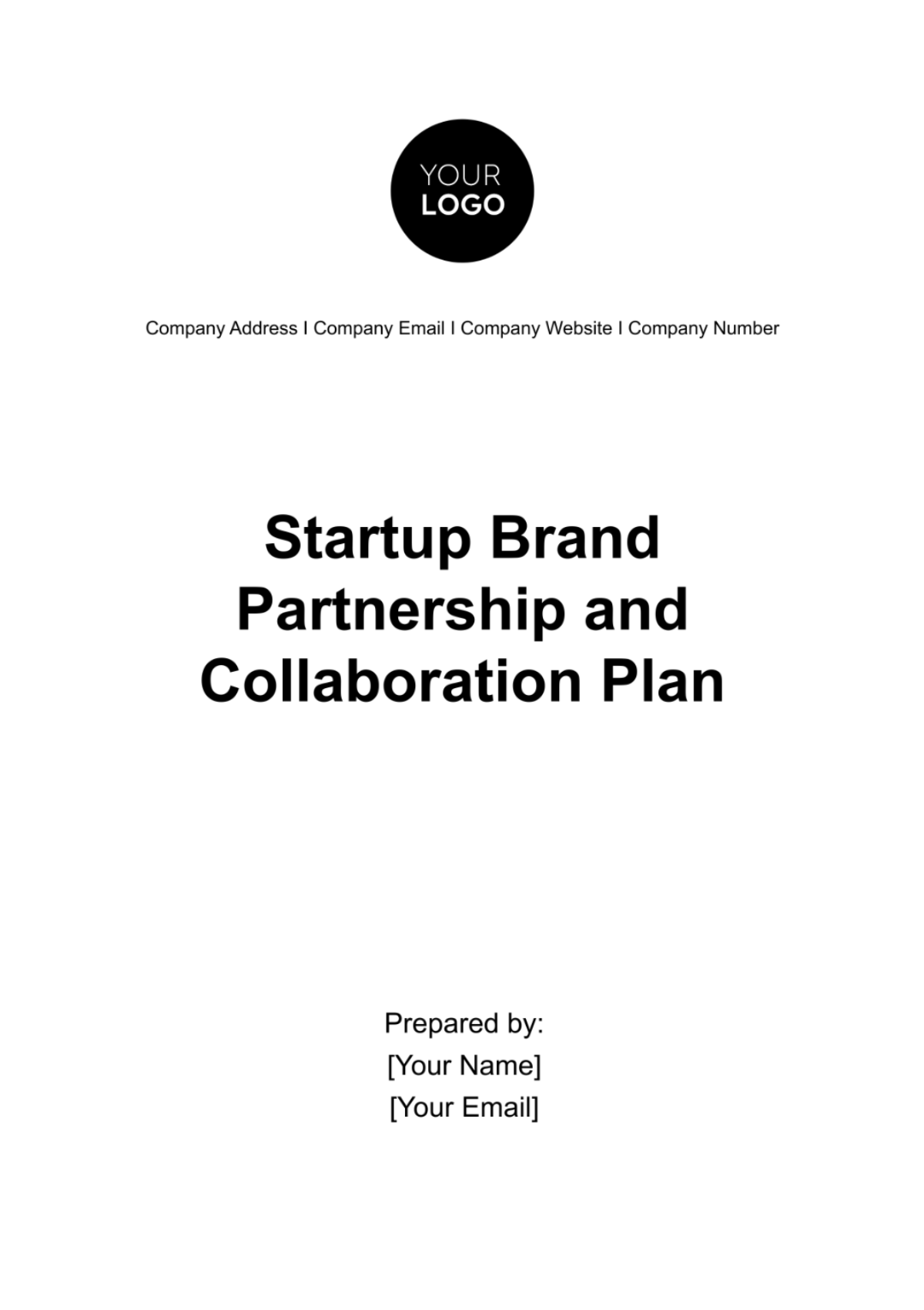 Startup Brand Partnership and Collaboration Plan Template